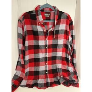 Eddie Bauer Flannel Shirt Size XXL Mens Button Down Plaid